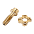 Miniatyrbild 8 av 8: RISK Cykel Framväxel Skruv Packning Kit Ihålig Titanium Legering Vikbar Cykel Växlare Skruv Tillbehör Guld