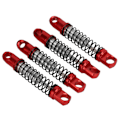 Miniatyrbillede 4 af 8: 4 sæt metal forreste bageste støddæmper til WPL D12 1/10 RC bil opgraderingsdele Rød
