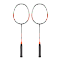 Pikkukuva 2 / 8: 2 kpl Hiilikuitu Badmintonmailaa Ultrakevyt Aikuisten Harjoitteluun Kilpailuun Virkistykseen Oranssit