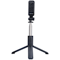 Miniatyrbillede 7 af 8: 101cm/39.8in Multi-Function Tripod Selfie Stick Roterende Bluetooth Selfie Stick til Android/iOS Sort