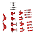 Miniatyrbild 8 av 8: Aluminiumlegering RC Car Upgrade Parts Kit Stötdämpare CVD Drivaxel Fram Bak Styrkopp för WLtoys K969 1/28 RC Car Red
