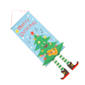 Miniatyrbillede 9 af 9: Juleflag Ornament Juletræ Designet Bambus og Klud Juleophængsskilte til Dør Hjem