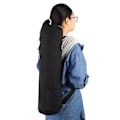 Miniatyrbillede 2 af 8: Multifunktionel sort canvas yogamåtte opbevaringstaske Bæretrygsæk med justerbar rem