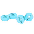Miniatyrbild 8 av 8: 4 st RC Hjul Hex Nav Adapter Aluminium Legering RC Hex Koppling Delar för Traxxas E Revo 1/16 RC Bil Blå