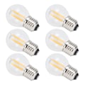 Miniatyrbillede 5 af 8: 6 stk. G45 E27 LED-pære Transparent dæmpbar glødetrådspære til lysekrone bordlamper varmt lys 4W 220V