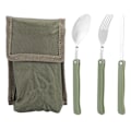 Miniatyrbillede 1 af 8: Udendørs, foldbar gaffelkniv med ske i rustfrit stål, servicesæt til camping picnic-ture
