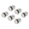 Miniatyrbild 6 av 8: 200 Set Munknit Högglans Glattare 10x8mm Utsökt Hantverk Läder DIY Hantverksmaterial för DIY Kläder Väskor Silver