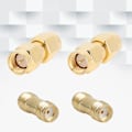 Miniatyrbillede 6 af 8: 2 stk. SMA Han til Han Dobbelt Pass Adapter 2 stk. SMA Hun til Hun Dobbelt Pass Konnektor Gylden