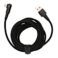 Miniatyrbillede 8 af 8: Opladerkabel til iPhone 90 Grader 2 Meter Hurtig Opladning 2.4A Kabel Sort