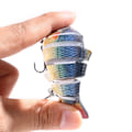 Miniatyrbillede 8 af 8: 3 stk 10 cm Fiskegrej Multileddet Bademad Naturligt Hårdt Agnsfisk til Basørret Aborre Ferskvands Saltvand