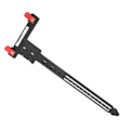 Miniatyrbilde 8 av 8: Arrow Measuring T-linjal Plast Nøyaktig Sammensatt Recurve Bow Tuning T-linjal for Bueskyting Svart