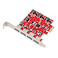 Pikkukuva 5 / 8: 4-porttinen 5 Gbps USB 3.0 PCI Express -laajennuskortti Windows 11 10:lle, Server 2012:lle ja Linuxille, sisäänrakennettu itsesyöttöinen tekniikka