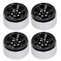 Miniatyrbilde 7 av 8: 4 stk 1,9 tommers RC Beadlock Hjulnav Aluminium Legering CNC RC Hjulfelger Nav Utbytting for Axial SCX10 for Hsp Svart