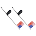 Miniatyrbillede 7 af 8: 2 stk. solcelledrevet havelampe i form af det amerikanske flag til udendørs landskabsbelysning, hvidt lys