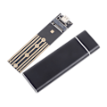 Miniatyrbilde 3 av 8: M.2 NGFF3.1 SSD-kabinett NGFF3.1 Harddisk-kabinett i aluminiumlegering for 2230 2242 2260 2280 SSD for Windows for Android Svart