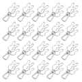 Miniatyrbillede 1 af 8: 20 stk. Clips Multipurpose Multifunktion Elektroplettering Hul Metal Binder Stærk Fjeder Clip Sølv