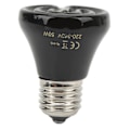 Miniatyrbillede 4 af 8: Keramisk krybdyr varmelampe pære mini infrarød varme keramisk amfibie varmelampe til firben krybdyr 220V‑240V 50W sort