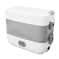 Miniatyrbilde 4 av 8: Elektrisk lunsjboks 2 lag 4 rustfritt stål innerfôr bærbar lekkasjesikker oppvarmet lunsjboks for kontor reise 110‑220V EU-plugg