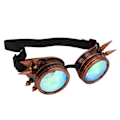 Miniatyrbillede 2 af 8: Halloween Kalejdoskop Rave Briller Regnbue Krystal Linser Justerbare Trippy Psykedeliske Steampunk Briller Lilla Bronze