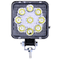 Miniatyrbillede 7 af 8: Bil Arbejdslampe 9LEDs Spotlight 27W Kvadratisk IP67 Aluminium Legering PC til Bil Motorcykel OffRoad Universal