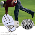 Miniatyrbillede 8 af 8: Minihandskeformet golfkasket i rustfrit stål med magnetisk kuglemarkør Sort Hvid