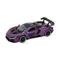 Pikkukuva 3 / 8: 1/32 Valettu legering auto malli Kulumiskestävä Ääni- ja valopalaute Force Leikkiauto 3+ (violetti)