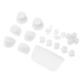 Miniatyrbillede 6 af 8: 16 stk. Spilkonsollerstatningsknapper til PS5 Gamepad - Udskiftning af Thumbstick Trigger-knapper til PS5-controller - Hvid