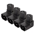 Miniatyrbillede 2 af 8: 4 stk. IEC320 C14 til IEC320 C13 Strømadapter Professionel C14 til C13 Strømstikadapter til UPS PDU Server Computer Stikkontakt