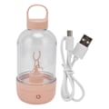 Miniatyrbild 1 av 8: Automatisk mixerkopp för proteinpulver, 400 ml, bärbar mixerkopp med USB-laddning, rosa, elektrisk milkshakekopp