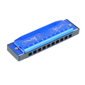Pikkukuva 8 / 8: Harmonica 10 Hole 20 Tune C Key Professional Standard suuurut case Kid Beginner Blue