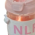 Miniatyrbild 8 av 8: 420 ml plastvattenmugg med lock, halmmugglock, hundmönster, bärbar vattenmugg för gym, vandring, promenader, utomhussporter, rosa