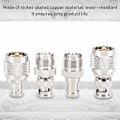 Miniatyrbillede 7 af 8: 4 stk. UHF til BNC Nikkelbelagt Kobber Konnektor Adapter 50 Ohm til Antenne Radio WiFi Trådløst LAN