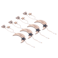 Miniatyrbilde 3 av 8: 4 stk. Eid Måne Ornament Tre Måne Stjerne Slitesterk Utsøkt Design Tre Måne Stjerne Anheng for Hjemmefest Kontor
