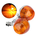 Miniatyrbillede 5 af 8: 2ST Motorcykel Blinklys Blinker Markør Ravfarvet Lampe Baglygte