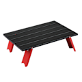 Miniatyrbild 3 av 8: Litet hopfällbart bord för utomhusbruk i aluminiumlegering, bärbar hopfällbar campingbord för strandpicknick, svart rött