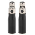 2 stk Mini XLR 3-pin Han til Mini XLR 4-pin Hun Zinklegering Hus Lydadapterstik