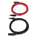 Pikkukuva 3 / 8: 2 kpl 12AWG 4mm² Aurinkopaneelien jatkokaapeli Musta Punainen Aurinkoadapterin jatkokaapeli Naaras-Urosliittimellä 1000VDC 3 m / 9,8ft
