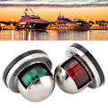 Miniatyrbilde 5 av 8: 2 stk 12V Røde og Grønne LED Navigasjonslys i Rustfritt Stål for Seiling Båt Yacht