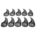 Miniatyrbild 2 av 8: 10 st Akustisk gitarr valskydd Vattenformad Morning Glory Mönster Repsäkert gitarrskydd Pickguard Sticker Silver