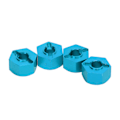 Miniatyrbild 5 av 8: Hex Hubs Hjul Adaptrar med 4 Stift 4 Muttrar CNC-bearbetad Aluminium Hjul Hex Drive Hub Adaptrar för TRAXXAS för SLASH 1/10 RC Bilar Ljusblå