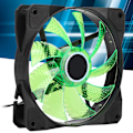 Miniatyrbillede 5 af 8: CPU Køler Radiator Ultra-Stille 4 Messing Heatpipe Blæser 1366 til 775AMD1155 Desktop Computer (3pin) (Grøn)