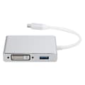 Miniatyrbilde 8 av 8: Kabeladapterkonverter 4 i 1 TypeC til HDMI DVI VGA USB 3.0 Multifunksjonell bærbar datamaskin