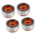Miniatyrbild 2 av 8: 4 st 1.9 tum RC Hjulfälgar Aluminium CNC-bearbetade 1/10 RC Beadlock Hjulnav för Axial SCX10 90046 AXI 03007 REDCAT MST Orange