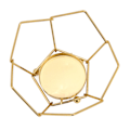 Miniatyrbilde 3 av 8: Lysestake Nordisk Enkel Geometrisk Jernramme Metallhåndverk Elektroplettering Lysestake Ornament