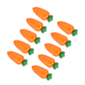 Miniatyrbillede 5 af 8: 10 stk. Gulerodformet slikæske Plastik slikæskebeholder til bryllupsgavefestgave Transparent orange