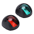 Miniatyrbillede 4 af 8: 2 stk. Marinbåd Yacht Signal Lys LED Navigation Bågl lampe rød grøn skibsbord lys til sejlads DC 12V-24V 3W sort