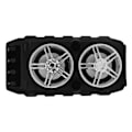 Miniatyrbild 8 av 8: Bluetooth-högtalare för utomhuscamping med dubbla subwoofers, bärbar, hög volym, U-disk, minneskort, ljud, silvergrå