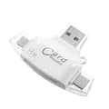 Miniatyrbild 1 av 5: Multifunctional 4-in-1 Lightning 8pin/Micro USB/Type-C/USB2.0 Card Reader with SD/TF Card Slot