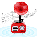 Miniatyrbild 5 av 8: Mini Retro Bluetooth Smart Högtalare Portabel Högtalare Musikspelare för Skrivbord Laptop Röd