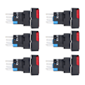 Miniatyrbillede 4 af 8: 25 stk. trykknapskontakt Momentary Self Locking 16mm firkantet med lyssæt kit 12V rød